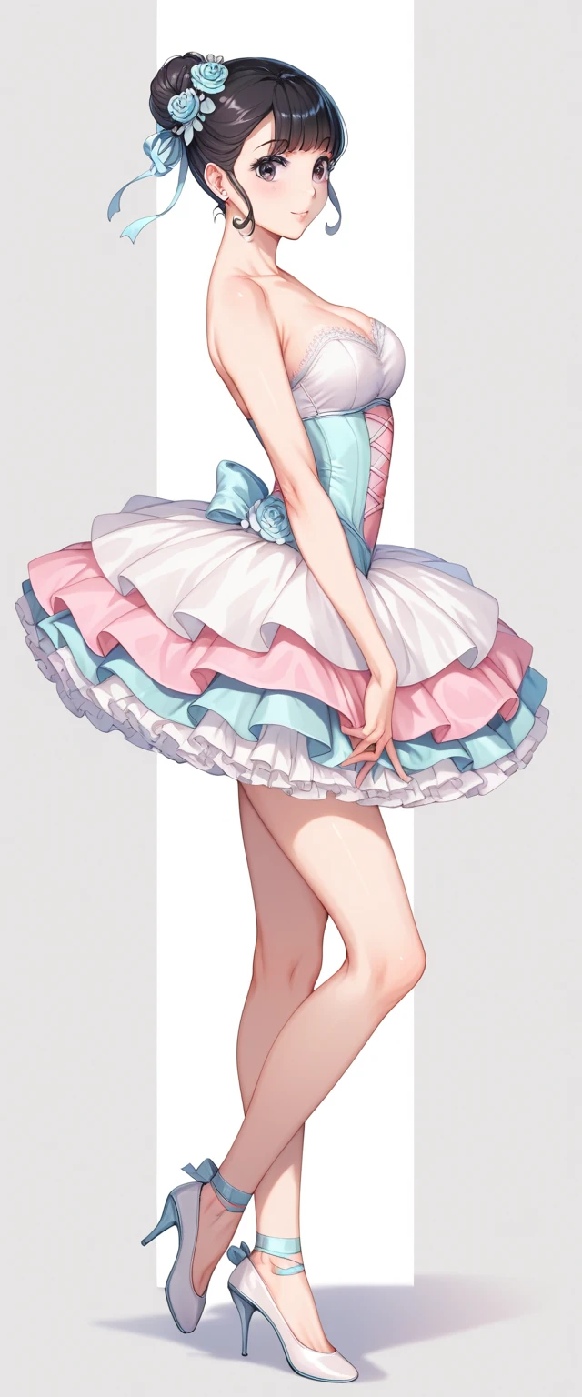 concept art beautiful woman wearing a corn green ((ribbon tutu)), <lora:xl_ribbon_tutu-1.0:1>,
(dark auburn hair Box Braids),
medium breasts,
(blank canvas),
lifting one leg in a playful manner,
interested . digital artwork, illustrative, painterly, matte painting, highly detailed