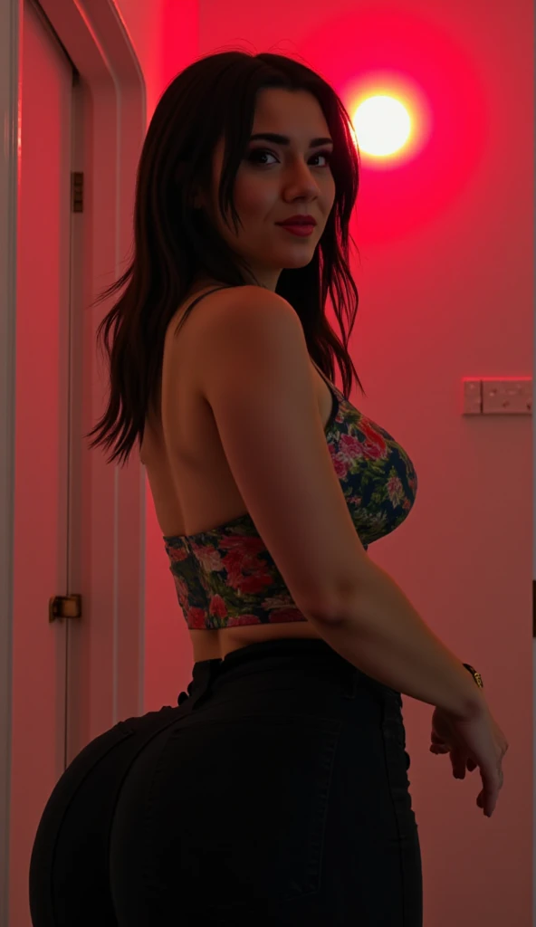 (best quality, high resolution:1.2), ultra-detailed, realistic:1.37, beautiful Japanese woman, expressive eyes, porcelain skin, long jet-black hair cascading down her back, alluring smile, captivating gaze, slender figure, delicate features, symmetrical face, voluptuous body, breasts exposed, perky and full, big erect nipples, legs apart, confident and seductive posture, tattoos adorning her arms and back, intricate and colorful designs, sexy lingerie, silky and lacy fabrics, revealing yet elegant, subtle patterns, captivating curves, soft lighting highlighting her sensual beauty, vibrant and rich colors, captivating red and black palette, blending traditional and modern elements, alluring and mysterious atmosphere