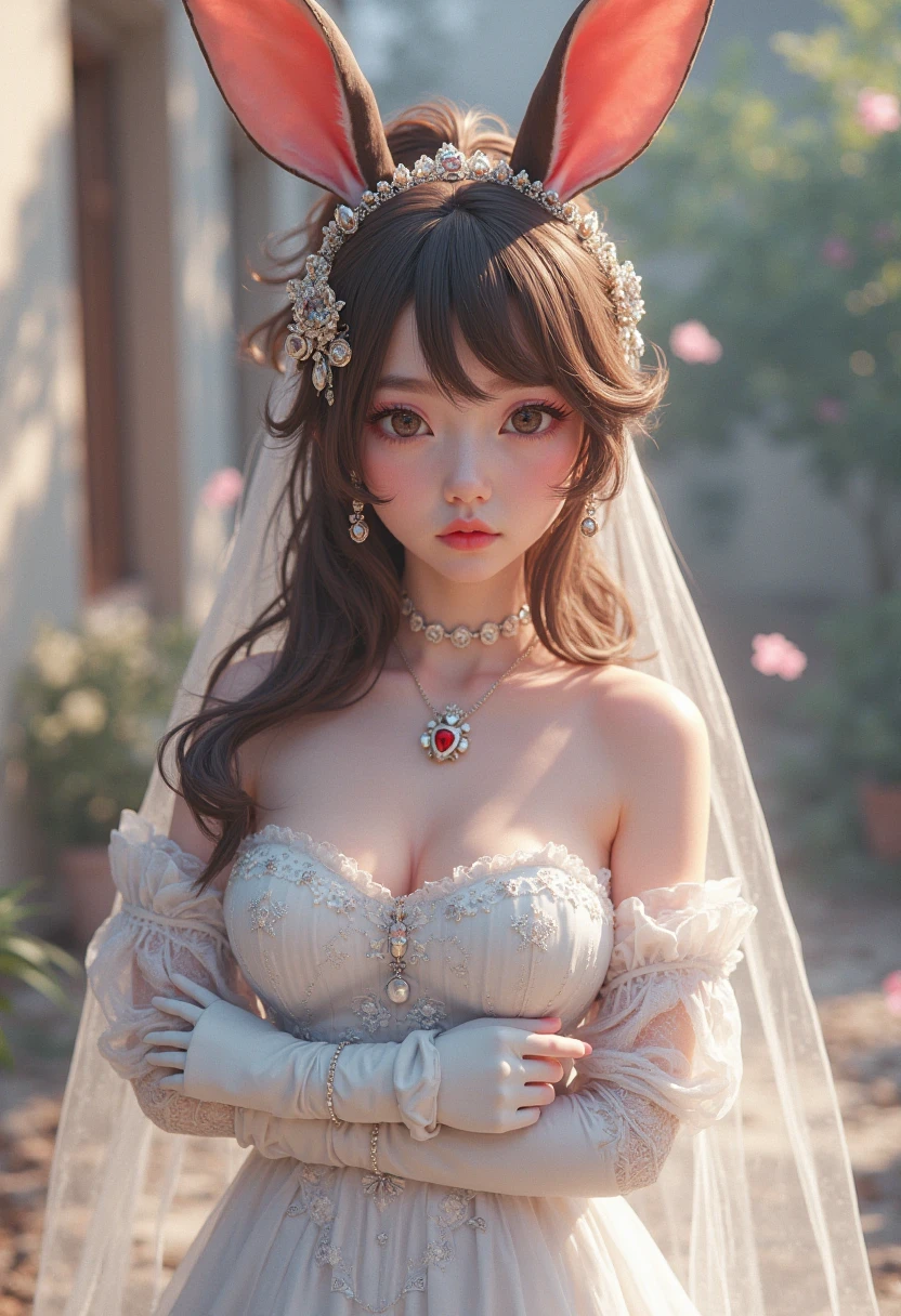 (masutepiece: 1.3), (max resolution: 1.2), (Ultra HDTV: 1.2), cinematric light, 8K resolution, Detailed eyes and skin, detailed facial features, , (Sharp Focus: 1.2), (Focus on Face:1.2),Perfect Style, Beautiful face, acurate, Anatomically correct, Highly detailed face and skin texture, Detailed eyes, Double eyelids, Thin eyebrows, Glitter Eyeliner: 1 Natural cheeks, Glossy skin, Fair skin: 1.2, (Glossy lips: 1.4),、 (Shy look: 1.2),Highly detailed facial and skin texture, Detailed eyes, Double eyelids, Natural cheeks, , shiny lips: 1.4,Exposed cleavage、(A large amount of sperm in the chest:1.4)(Large amount of sperm in the thighs:1.2)、 red blush、humiliated、impatience、dismay、Frightened、glares、Tears、embarrassed from、Open knees、open one's legs、Masturbation behavior、masturbation、rubbing the genitals with fingers,,,,,,,、 White underwear、White bra、Shiny little earrings and necklaces、、Disheveled clothes、Dressing、Exposed panties、Wearing sweat、sodden、Sheer underwear、 25 years old, Neat and clean woman 、Wavy Hair、 Semi-long hair, Big, upturned breasts, Sitting on the floor, chies、Golden hair、Green ash eye,(weddingdress:1.6)、veils、