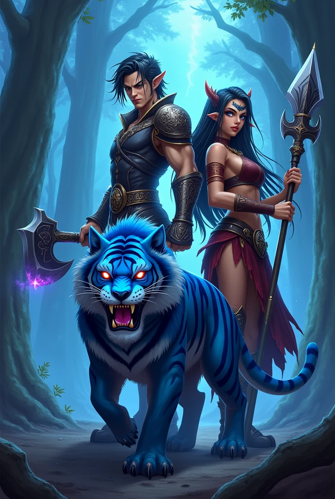 Concept Art, "1 Couple, Handsome Boy", an ultra-detailed and stunningly beautiful CG illustration depicting a sultry green man-wolf with purple hair, sharp green eyes, standing tall in shorts. Gorgeous green fur and yellow dotted on the belly, tail and fur, this animal-like beauty exudes sensuality in every pose, breathtaking rendering, within radiant connections, multiplayer interaction, magical elements, gorgeous, casting colorful spells, bright flashes,