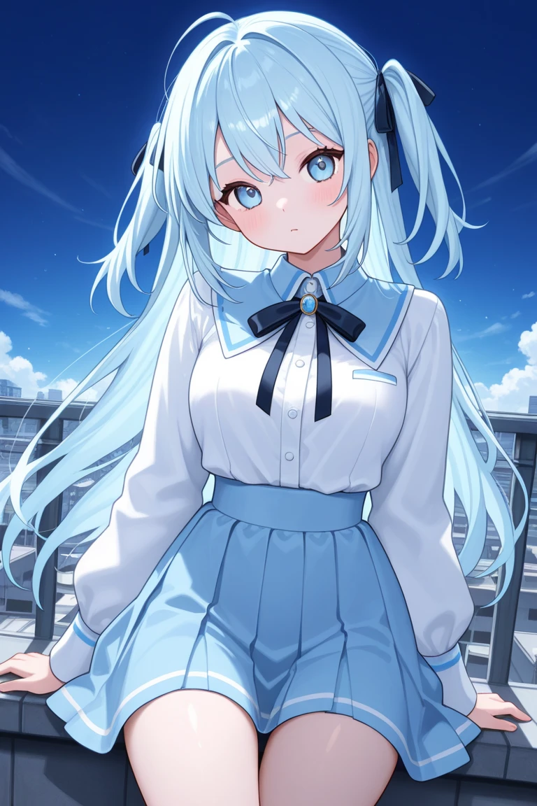 Night Sky, high school girl, smile,