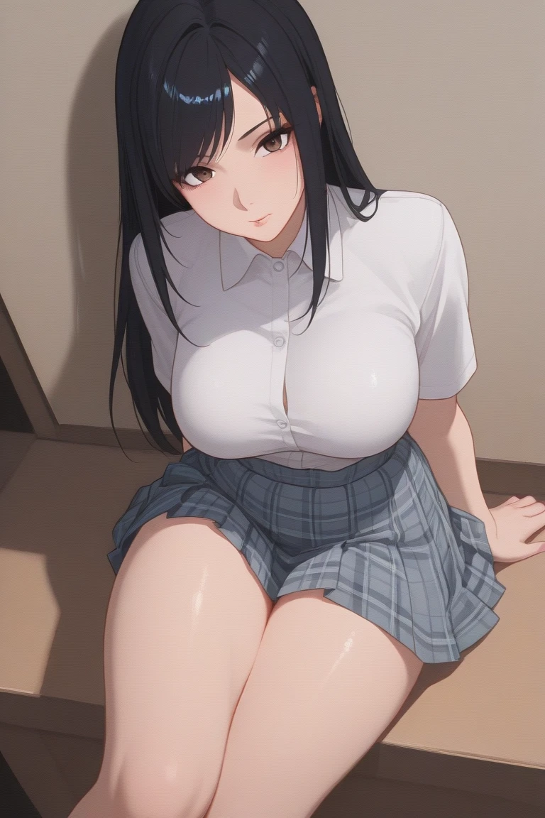 [ 4 k digital art ]!!,masterpiece,realistic,humid,high resolution,ultra detailed,realistic mature woman,(seductive anime woman),squatting and spreading legs,black hair,blunt bangs,straight hair,(tareme),thick red lips,sweaty,(mature woman),necklace,(aroused:1.5),(grinning:1.1),drooling,excessive cum,sweaty,necklace,off-the -shoulder sweater,(pubic hair,wetty pussy),short skirt,earring,outdoor,night light,back alley,from below,