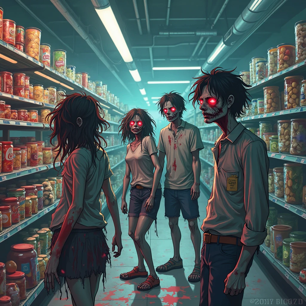 masterpiece, best quality, illustration, beautiful detailed
<lora:add_detail:0.4>
kaname madoka standing in a postapocalyptic trashed messy store with lots of blood on the shelves and a bag of stuff, depth of field, fisheye lens, audience, crowd, fisheye, winter clothes, (transparent jacket iridescent,), miniature city , zombies