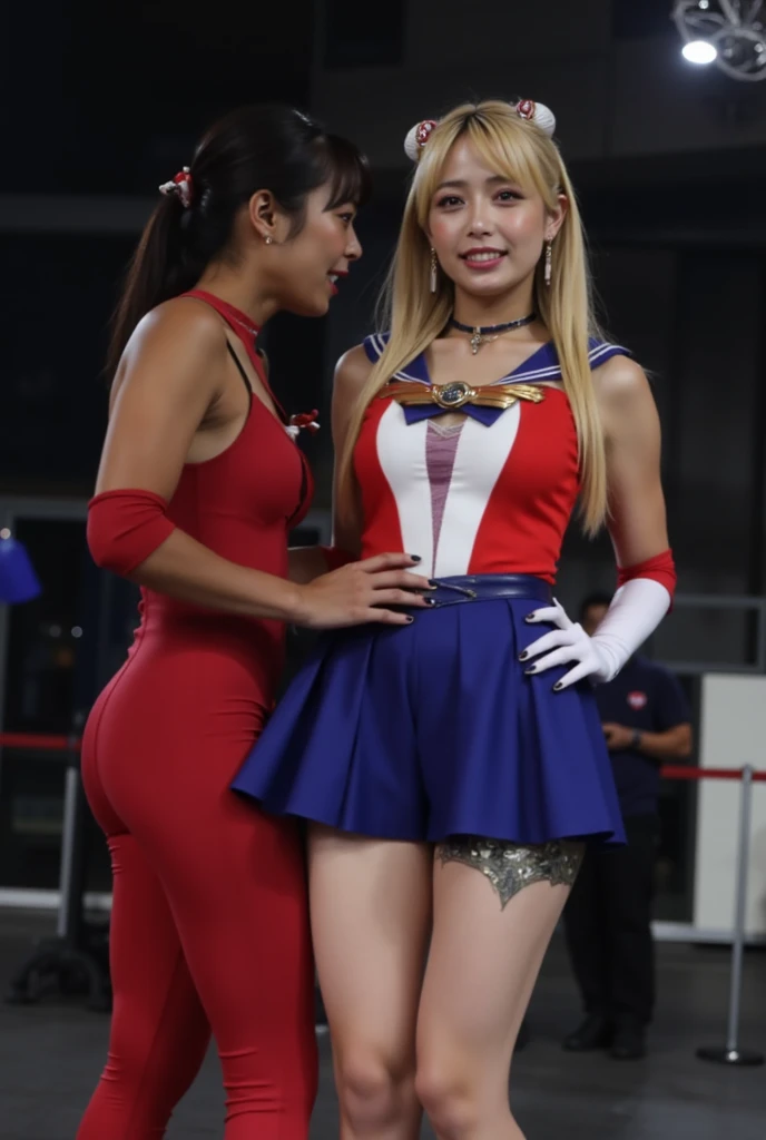 The path to change、Wonder Woman transforms into a female nurse、Wonder Woman's costume smoothly changes into a nurse outfit、In the hospital、