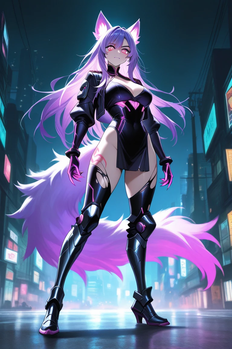 stunning photorealistic portrait photograph of a beautiful cyberpunk catgirl, multicolor shapeless cyberpunk hair, swishing tail, full body, baroque intricate cyber armor, hyperdetailed painting, luminism, Bar lighting, complex, 4k resolution concept art portrait by Greg Rutkowski, Artgerm, WLOP, Alphonse Mucha, little fusion, realistic fantasy, fractal isometrics details bioluminescence, beautiful awesome, 3d render, octane render, intricately detailed, cinematic, trending on artstation | Isometric | Centered hypereallistic cover photo awesome full color, hand drawn, dark, gritty, realistic mucha, klimt, 12k
