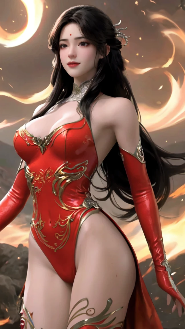 Anime girl with snake,The head of the snake carries a skeleton,Red dress, nico robin, highly detailed exquisite fanart, from one piece, artgerm and genzoman, Extremely detailed Artgerm, Range Murata and Artgerm, Detailed anime artwork, detailed anime art, Detailed digital anime art, Detailed fanart, High-quality fanart, overdetailed art