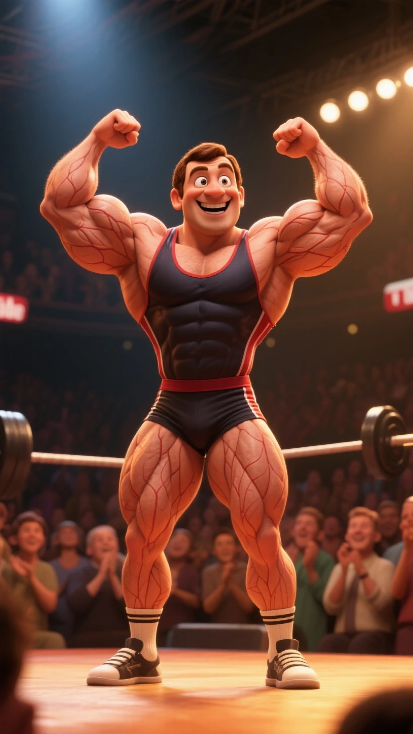 a super buff mickey mouse with big lats and chest. only show upper body.