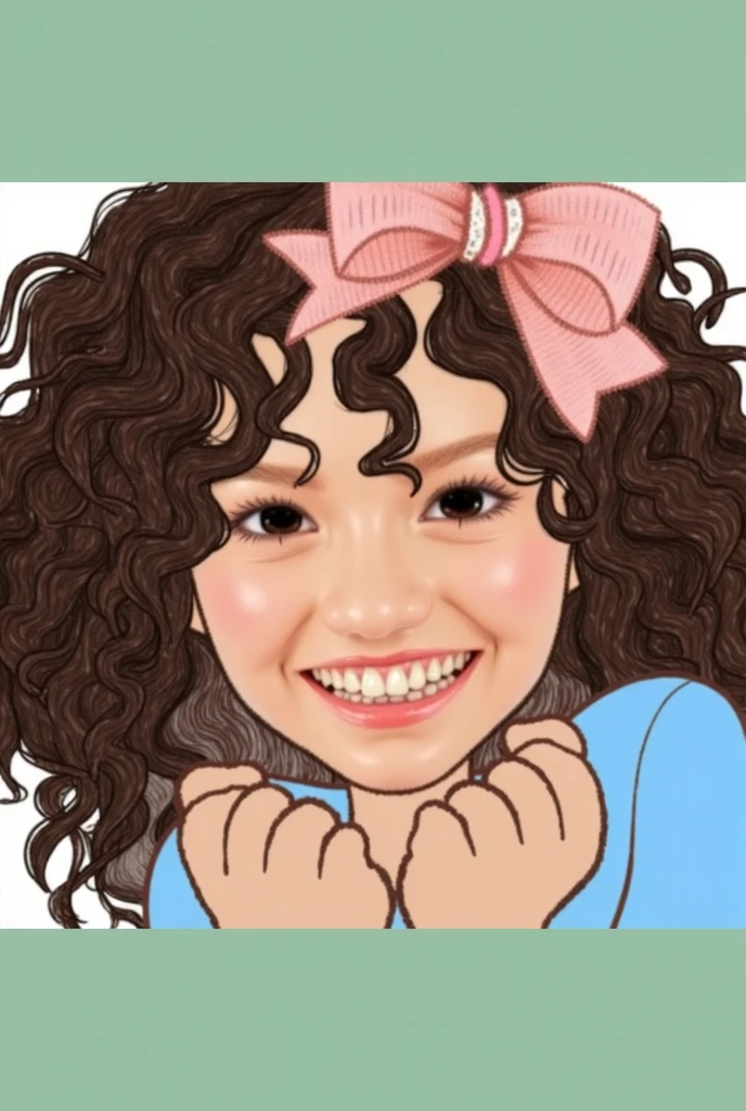 disaney pixar, 4 happy, honey colored eyes and hair, curly hair influencer digital kids