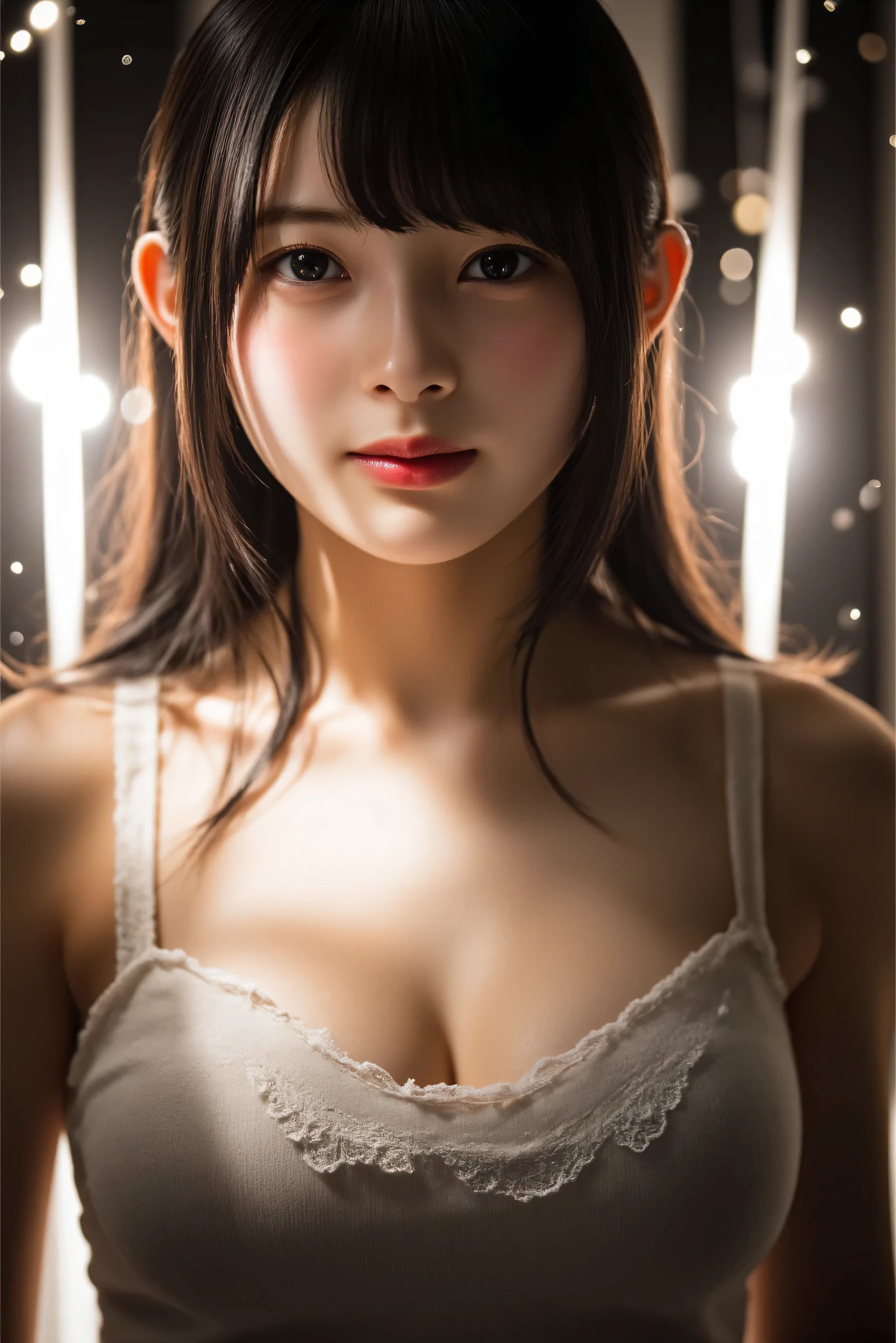 girl who looks like bella thorne, a photorealistic portrait of a stunningly beautiful woman with detailed make-up, extremely detailed eyes, detailed symmetric realistic face, extremely detailed natural texture, messy hair, masterpiece, absurdres, award winning photo by lee jeffries, nikon d850 film stock photograph, kodak portra 400 camera f1.6 lens, extremely detailed, amazing, fine detail, rich colors, hyper realistic lifelike texture, dramatic lighting, unrealengine, trending on artstation, cinestill 800 tungsten, looking at the viewer, photo realistic, RAW photo, blonde hair, (boho bob, short hair), high quality, highres, sharp focus, extremely detailed, cinematic lighting, 8k uhd, ab, Best quality, masterpiece, ultra high res, (photorealistic:1.4), 1girl, offshoulder, deep shadow, shiny skin, Best quality, masterpiece, ultra high res, (photorealistic:1.4), 1girl, offshoulder, deep shadow, shiny skin, Gorgeous 18-year-old woman resembling Bella Thorne, boho bob, bangs, bun, ponytail hair, hair in front of face, , short hair, soft pale skin, eyeshadow, dark mascara, white push up bra, thong