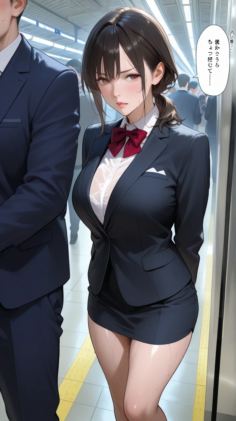 NSFW.Office lady after work.OL.In a suit,Mini tight mini skirt.Between buildings.The main road is visible.,Penetration Sex,Creampie Sex,rape.rape,3Women,1 Male