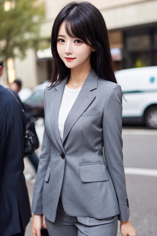 (8K, Best quality, Masterpiece:1.2),
(Realistic, photo-realistic:1.37),
Ultra-detailed,

1 girl, full bodyesbian, Outdoors, (Adjust hair:1.5)
Office Lady, black officeblazer, officeskirt, (Pantyhose:1.2), (short buttoneddownshirt:1.2), buttonedupcollarprim, buttoneddowncollarprim, Bra, (Pantyhose:1.2), alphalayers, high-heels,

Beautiful earrings,
Cute,
Solo,
Beautiful detailed sky,
(Smile:1.15),
(Closed mouth),
Small breasts,
Beautiful detailed eyes,
Business attire,
(Short hair:1.2),
Floating hair NovaFrogStyle,