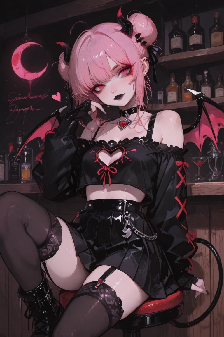 min yoongi wearing cat ears with a choker and crop top
