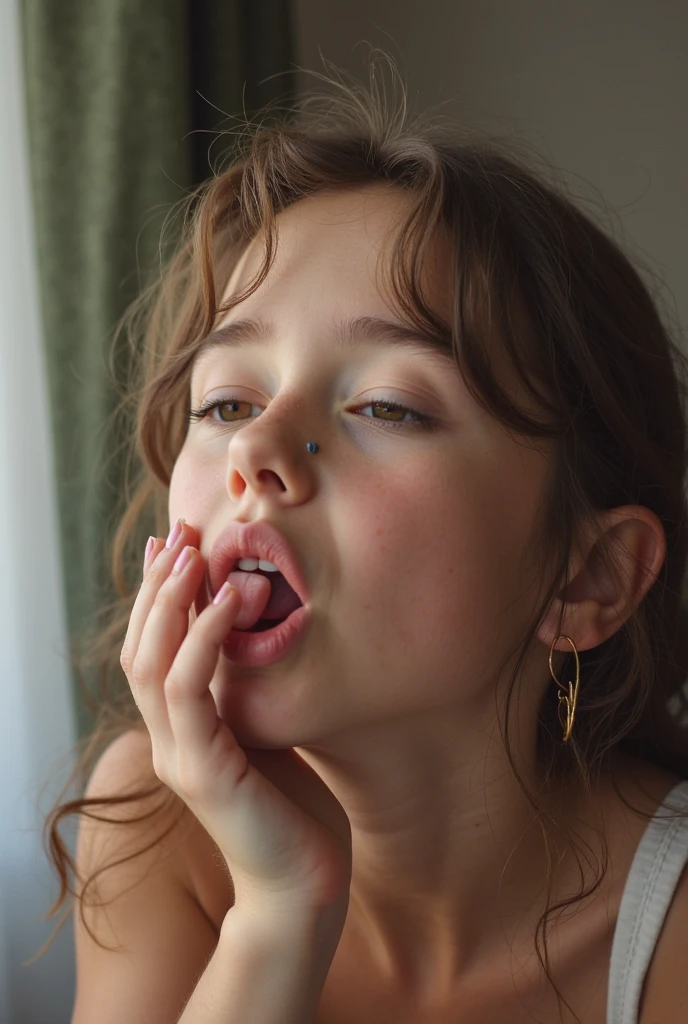 Tiny Teen Eating Sperm