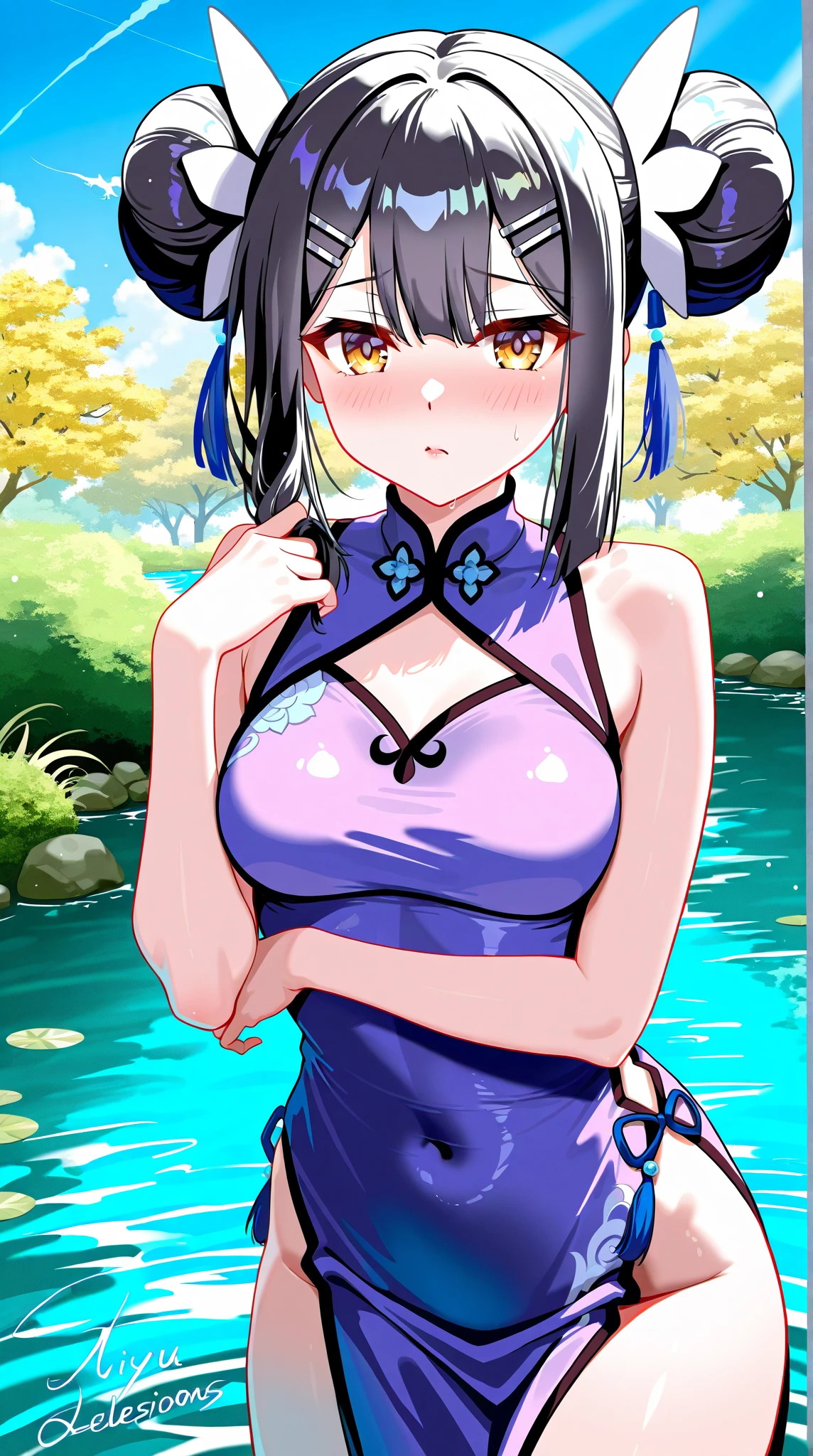 {{{{{16k}}}}}, {{{{{Unique atmosphere in the middle of the transition from girl to sexy woman, transforming a Japanese girl with a cutely pussy into her facial rank to the SSS rank of top-notch pretty actresses, She's in a cylindrical aquarium filled with female hormone fluid with a control panel that allows her to change the shape and appearance and personality of the girl inside at will, The oil of glowing flowers is poured into the aquarium and she is turned into a beautiful herbarium, When the control slider under the aquarium was adjusted to purity, her appearance changed to cute and innocent, She was a  but after four years of being raped while being injected with beauty-enhancing hormones every day she grew into a 16-year-old that she had an erotic fetish for lips and necks and waistlines, she was being raped and clearer the nip line from underbust to hips, She had a pretty face like an idol but as she grew up she became beautiful like an actress, Her too-beautiful rounded tits wrapped in her separates pastel colored bikini, Her hair is replaced by a bang long glossy very Straight black hair, The growing body is reproduced with sex-loving, thick vivid lips, Her gasps echoing through the water, She transforms her into a cute once-in-a-millennium}}}}},{{Extremely detailed}},{{{{{integrated her head pure small, Enchanting Too thick and erotic deep pink lips, Her thickened lips shimmer with luster}}}}},{{{{{Her tattoos spread all over her body, She is tattooed with lewd flowers on her neck, arms, lower abdomen, thighs}}}}}