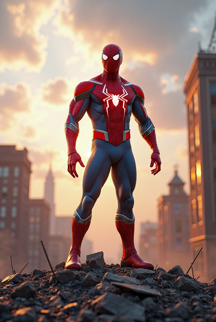 Spider-Man Talking to Iron Man, Ultra Detailed Rendering, Marvel Style, D Modeling, Spider-Man and Iron Man, Space Travel, (1girl), Colorful Suit, Eye-catching, Dynamic Pose, Floating, Energetic, with a cosmic background.
