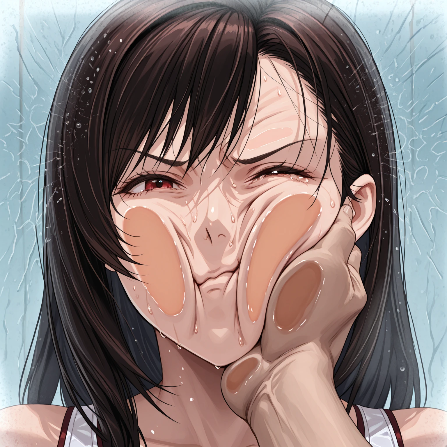 Penis insertion in girl's ear、Girl gets huge penis in her ear