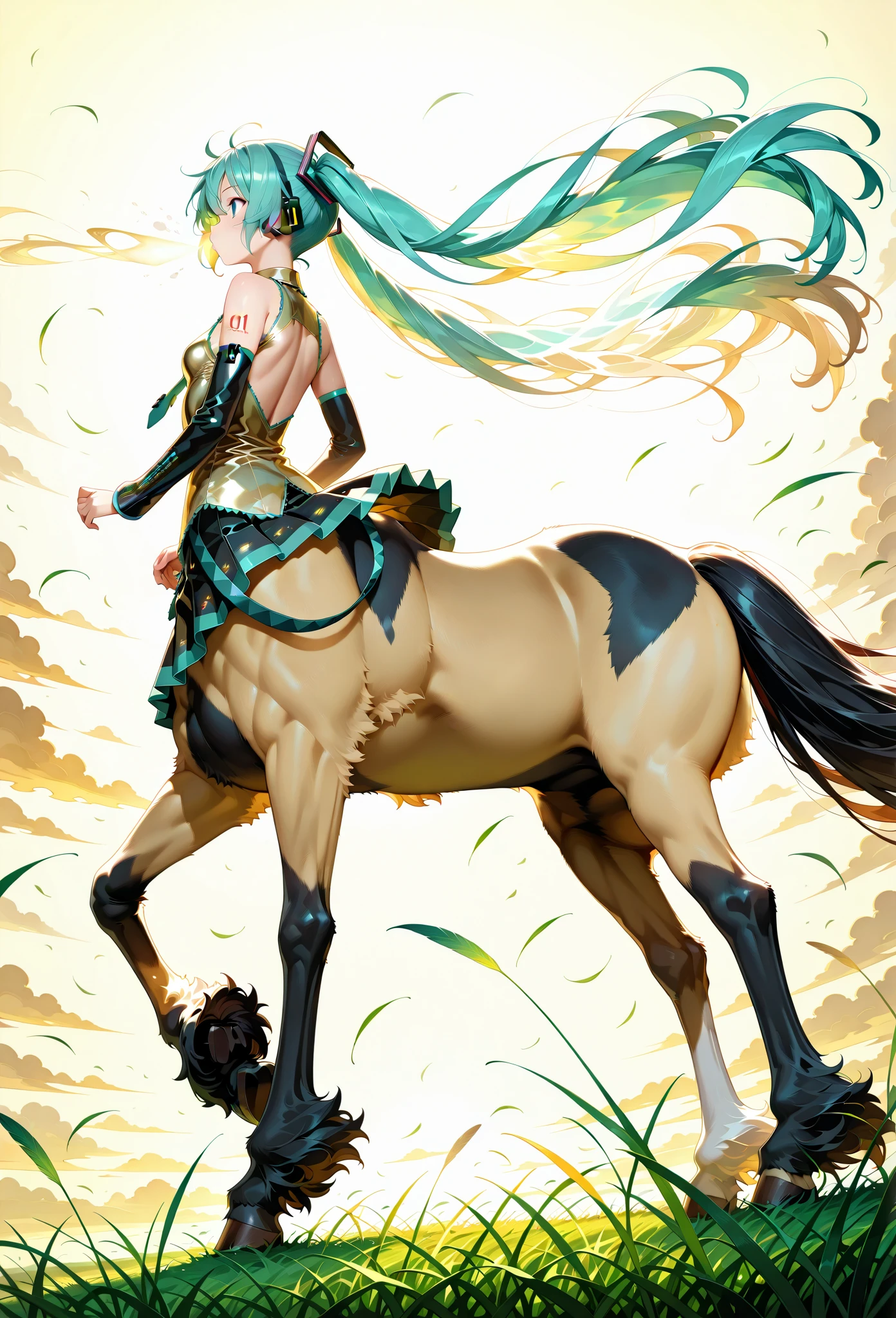 In the beautiful illustration of this super-grand scene,The ultra-distant lens shows us(Over eight distinctive and beautiful Centaur characters:2.7),Their personality、Distinctive and vivid features。from(A radiant, angelic, snow-white centaur from heaven:1.1),arrive(Nightmare-like fiery red centaur surrounded by flames:1.1)、再arrive(Green Centaur, the wind fairy dancing in the air:1.1)、再arrive有(One-horned blue centaur surrounded by lightning:1.1),arrive(A mechanical-style mecha Centaur shining with metallic light:1.1)、再arrive(A powerful dragon-shaped centaur wearing colorful dragon scale leather:1.1)、再arrive(A slender elven centaur that is graceful and agile:1.1)Gracefully wears a flower crown、arrive(Enchanting and charming Tiflin centaurs:1.1)、再arrive(A succubus centaur with an indescribably sexy feeling:1.1)。Each Centaur character fully demonstrates his unique style。The illustration uses advanced artistic techniques and tools,Use nesting、Weaving、Splicing、perspective、interlude、Montage and other artistic techniques,Divide the scene into sections by geometric arrangement,Each part corresponds to a role,from而更有效地利用了空间,Make eight centaurs exist in one picture at the same time,(The style tends to be grotesque、Hayao Miyazaki、Aesthetic、indescribable:3.3)。Through Midjourney's advanced brush tools、Color palette、Material packs和模型包、Texture tools,For each centaur, beautiful props are designed to increase racial characteristics、Clothing and physical features,Enhances the character's personality and visual appeal,The scenery in the illustrations is stunning,There are changing skies、rainbow、aurora、Stars and Moon。Incorporating iconic landmarks such as Mount Everest,and fireworks、Tranquil Lake、Natural and urban elements of waves and neon lights,Creates a magical atmosphere,Centaurs demonstrate their unique abilities and equipment in a variety of environments,This is true even in extreme alien landscapes。Use Midjourney's tools、Material packs、Texture tools、The color palette makes depicting details vivid and realistic,from复杂的发型和以及不同的种族特质、Body、Appearance features、服装arrive真实的纹理,Greatly improved the realism of the Centaurs and their surroundings,The fusion of multiple art styles adds dynamism to the character's movement at all angles,The overall visual experience is further enriched。The final illustration was described as a "masterpiece",It has the characteristics of "best quality" and "realistic",The details put into the creative process are shown、Level of creativity and craftsmanship。 hdr,(Reality,Masterpiece quality,Best quality)