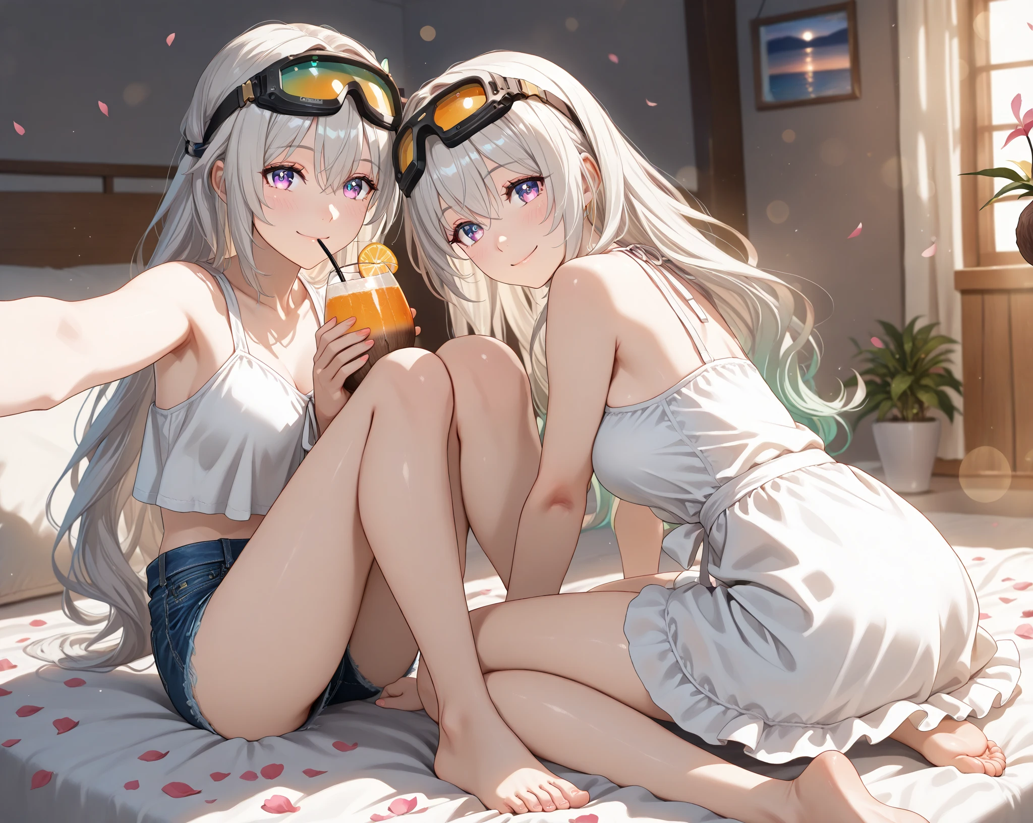 anime girl with a milk tank top and a chain around her neck, sea of milk, [ 4 K digital art ]!!, Phlegm sputum, phlegm. 4 k'', Milky white skin, From Arknights, 8K anime, Anime style. 8K, 4k manga wallpapers, milk, holding a milkor mgl, Flowing milk, Anime! 4 --auto