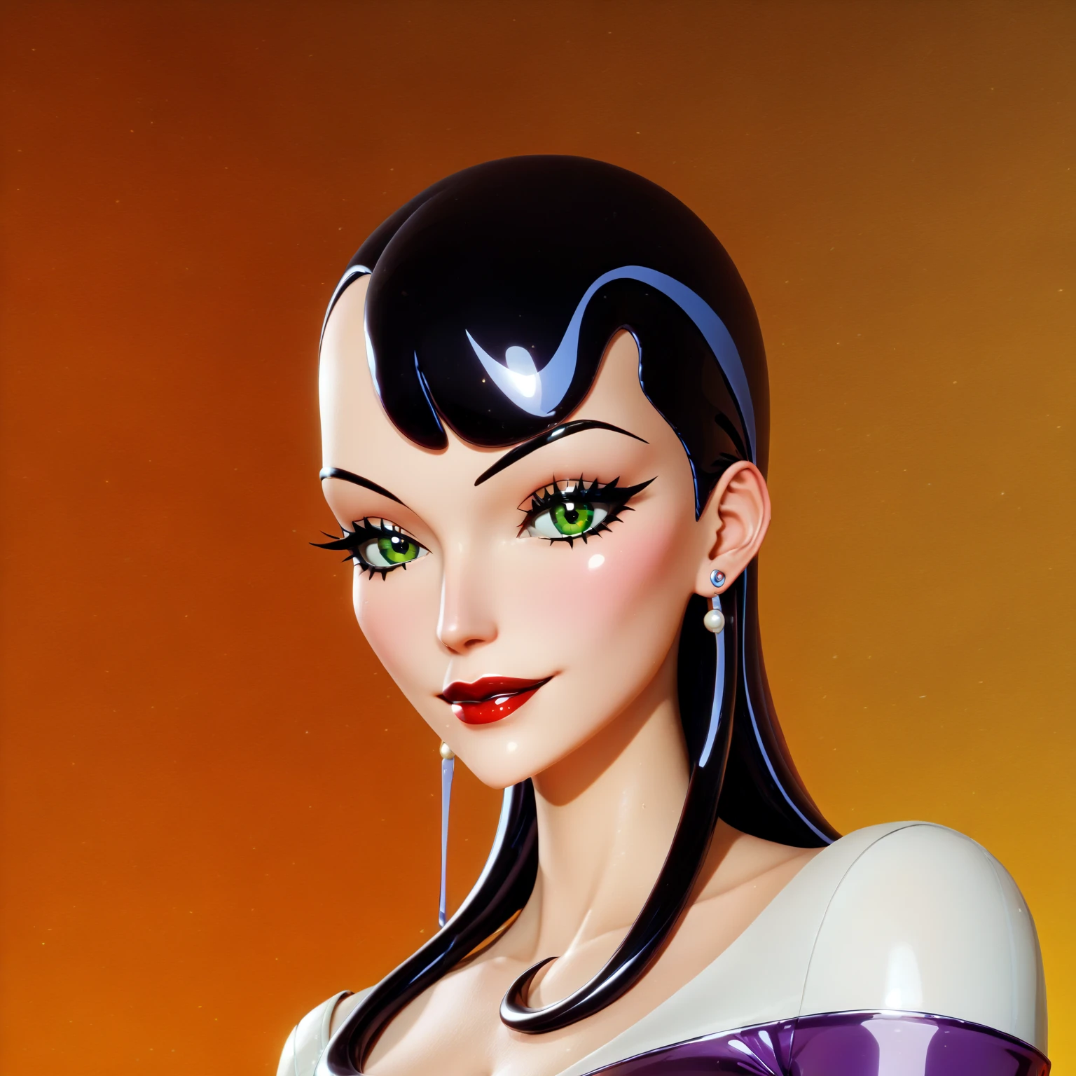 (大breast: 1.4),（Big Breasts，Cleavage close-up，Wide hips, Curvy beauty,） ElHazardIfurita, Ifurita , Large target_breast, permanent, Solitary, masterpiece, best quality, Delicate face, Delicate eyes, emphasize, purple hair