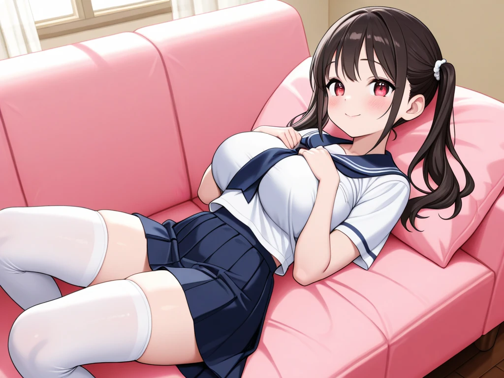 Very detailed, High resolution, (practical, Realistically: 1.4), 8k, RAW Photos, (On the table), (Highest quality), Physically Based Rendering, Female university student, Brown long hair, Beach, _white_shirt、loose socks、Panty shot、Spread your legs,Second Dimension,See panties,Upturned buttocks,skirt,Large Breasts,white透明