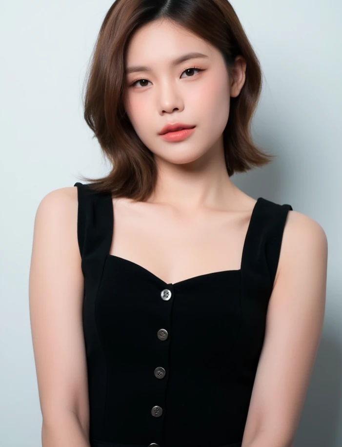8k, Ultra-high resolution, highest quality, masterpiece, Surreal, photograph, 1 girl, (16 years old:1.3), cute女の子, cute顔, Beautiful eyes in every detail, 細かくdetailedに,masterpiece,Japan Female Announcer,(Lace Underwear: 1.3), A slightly smiling face, (unbalanced), (Tight shirt with collar), (High waist pencil skirt), (((clavicle))), whole body, ((Put your arms behind your back)), Sharp focus: 1.2, Beautiful woman with perfect figure: 1.4, Slim Abs: 1.2, (High rise office), 非常にdetailedな顔と肌の質感, Fine grain, photograph, Soft breasts and white skin, (Realistic, PhotoGenuineistic: 1.37), 超detailed, One Girl, cute, alone, Dynamic pose, (複雑なdetailed:1.2),(masterpiece, :1.3), (Fine grain), (detailedな顔の特徴), turn around, Face Viewer, Dolce, A woman posing in a blazer uniform, (Cropped length with lace) dress: 1.5, sleeveless dress, Earrings, Soft lighting, Wind, Shiny skin, smile, (Genuine: 1.3), 女性はaloneす. ((A cute girl like a Japanese idol)). (A thin, see-through camisole: 1.5). ((Empty and sensual look: 1.8)). (Half-open eyes: 1.5), Thin lips, (Tears dripping from the half-open mouth: 1.5). Beautiful Japanese Woman, Narrow waist, office lady, suit, Beautiful Face, short hair, See-through shirt,Bob Cut Hair, Dynamic pose、 Sexy pose、See through 、Looking at the audience、beauty,Long neck、Laugh a little、Please close your mouth and laugh、(((Ideal body type))),A-cup small breasts :2,、Portraiture:2、Perfect Anatomy、鮮明なdetailed、detailed、Surreal、Light and shadow,Strong light,Fashion magazine cover,Thin lips