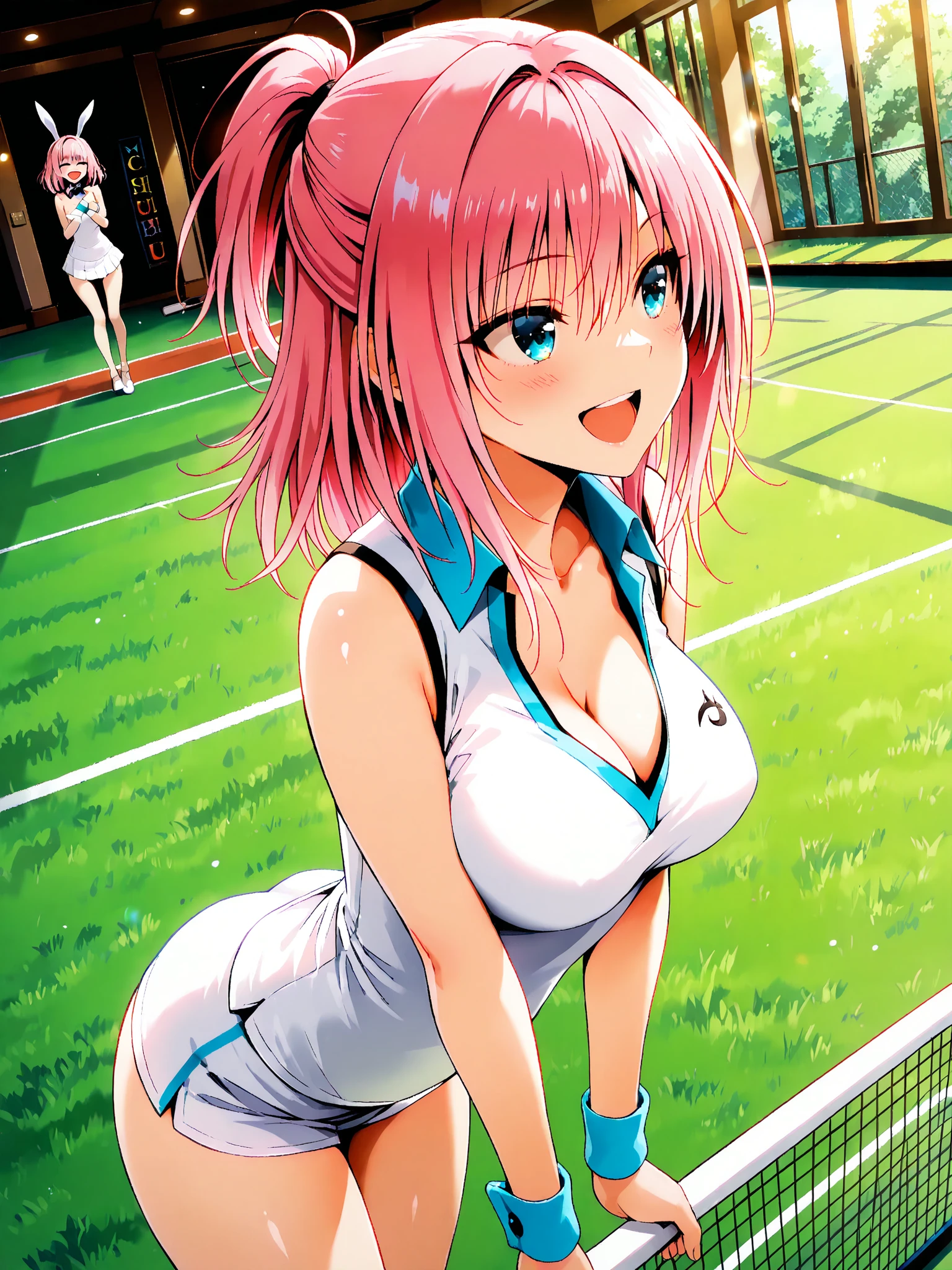masterpiece, best quality, highres, BREAK,<lora:lala1:0.6>,,lala1,BREAK,
,adorable face,classical athletic fields daytime, , exotic, subjective view, head_tilt,, armpits,