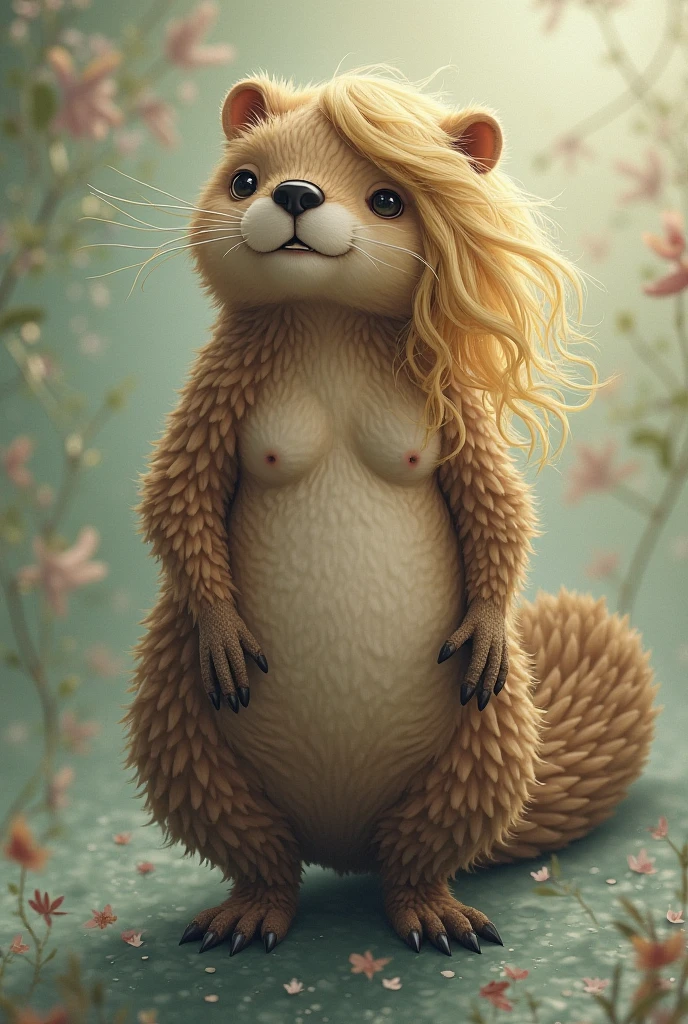 Girly boy, solo anthro, fluffy, brown fur, furry dog, slightly chubby, cute face, sissy, gay, small penis, small breasts, thick thighs, high heels, red nails, red lipstick, pink panties, hard nipples, lactating, long hair, blonde hair