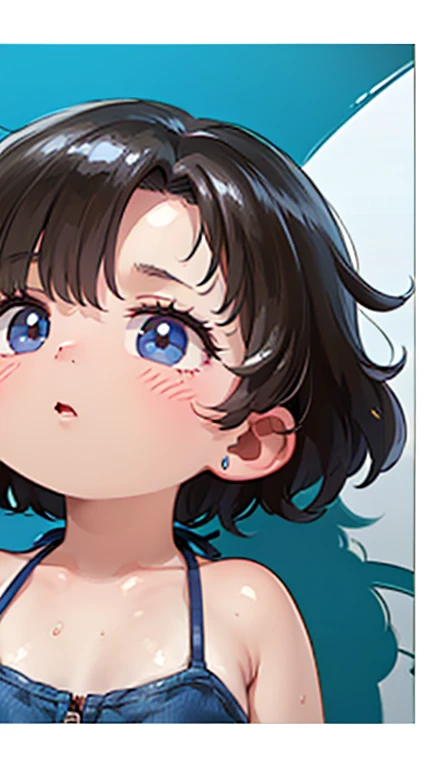 photoRealstic、Doll standing in front of the painting(nendroid)、A smile、Water droplets on the cheeks、Put your hand to your mouth and smile、Sengai、pixiv、rokoko、dollfie dream、watercolor Nendoroid、(High Definition Figure)、Flowing iridescent silk、up of face、Eye Up、Bikini swimwear、There are also flowers in front of the nendroids、flower petals、water dripping、season!!: 夏天☀ 🍂