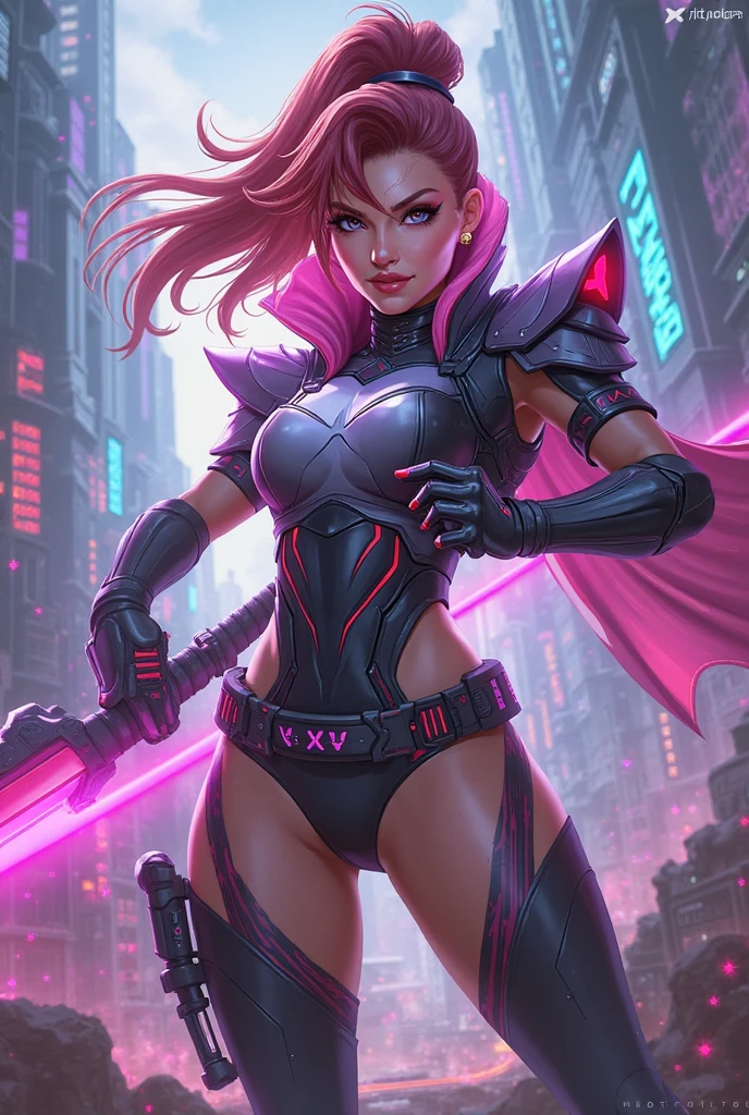 A beautiful young girl with yellow hair, a tight lightning-themed suit, and small breasts, wielding alien thunder weapons in a thunderstorm backdrop, (best quality,4k,8k,highres,masterpiece:1.2),ultra-detailed,(realistic,photorealistic,photo-realistic:1.37),extremely detailed eyes and face,beautiful detailed lips,longeyelashes,lightning effects,dynamic pose,dramatic lighting,vibrant colors,sci-fi,concept art