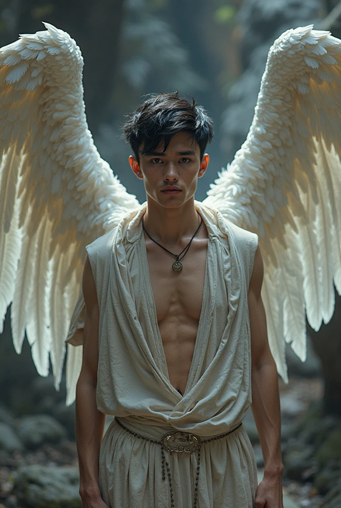 (Masterpiece: 1.3), (Best Quality: 1.2), 8K, hypersexual hyperdetailed gay erotic photograph, (Very Detail: 1.3), Best, (1 Boy: 1.2), not muscular, 18 year old shirtless twink boy model, nude, Masterpiece, Best Quality, Raw Photography, Photorealistic skinny angel with black wings, ((shirtless)), very short undercut hairstyle, (best quality: 1.5), (Masterpiece: 1.5), (very high detailed: 1.4), (beautiful boy: 1.5), 1boy, very beautiful white boy, ((19 years old)), ((full-length)), light blonde hair, big blue eyes, seductive eyes, bright, red blush, (shy face: 1.4), shell necklace, white shirt, (short skirt: 1.5), ((smooth face)),