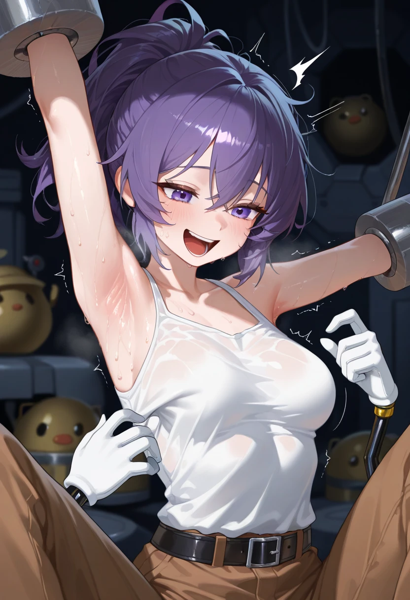 NSFW,Hololive,Towa Tokoyami,Wedding dress,bride glove,tiara,Panties are black thong,Ruffled choker,white garter belt,Are standing,leaning forward,Holding hands,(Ahegao:2),Cumming face,Sweat,1 male,have sex,Towa Tokoyamiが後ろから男性にちんこを挿入される,4K