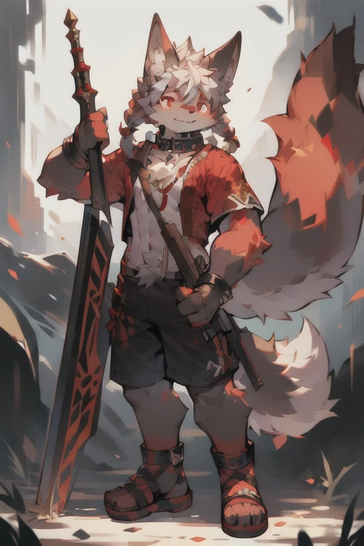 Long black furry legs. Men with short hair