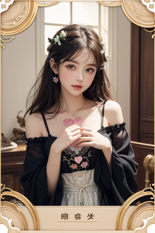 (masterpiece, highest quality, highest quality, Official Art, beautifully、aesthetic:1.2), (1 girl), Very detailed,(Fractal Art:1.3),Colorful Chinese Dresost detailed, Background with fractals and details of assorted flowers and tropical butterflies、Amazing elegance