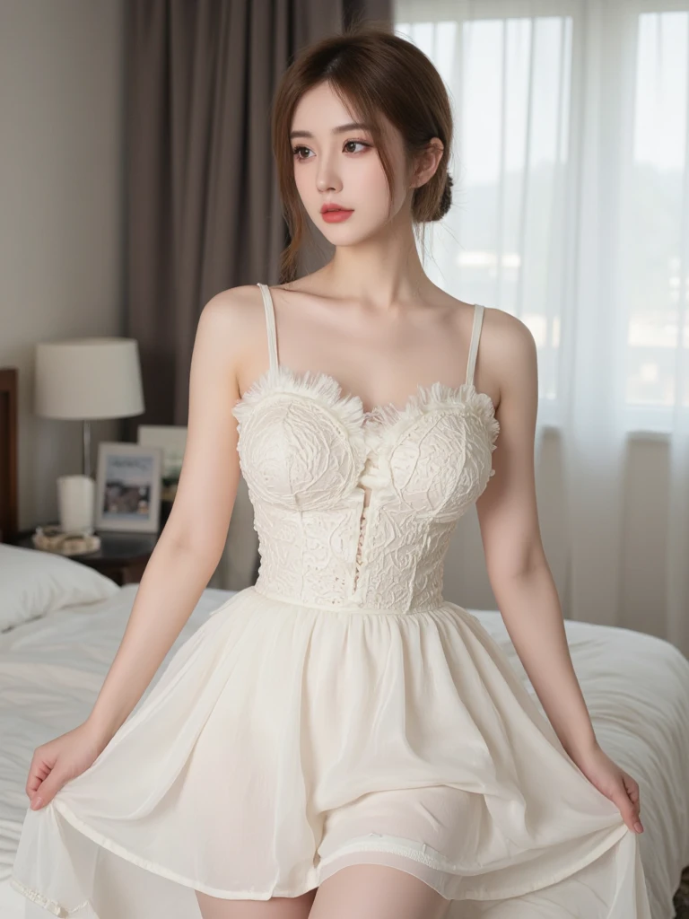 Highest Quality, excellent details, 超A high resolution, (fidelity: 1.4), The best illustrations, favor details, Highly condensed 1girl, with a delicate and beautiful face, Delicate collarbones, High Quality Fishtail Skirt, Shyness