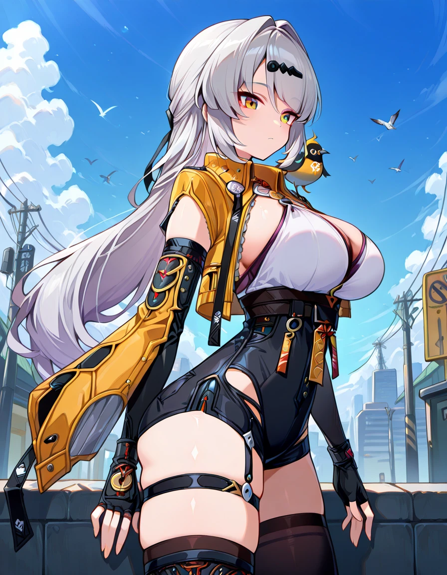 Mechanical Lady, smile, [open your mouth], (Covered nipples:0.9), battle, Naked from the waist down, (pussy), vagina, Water gushing out of the vagina in an arch shape, (riding dildo), riding