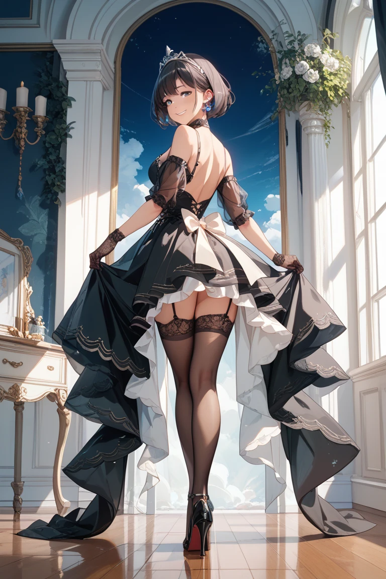 Create a girl who shows her bottom