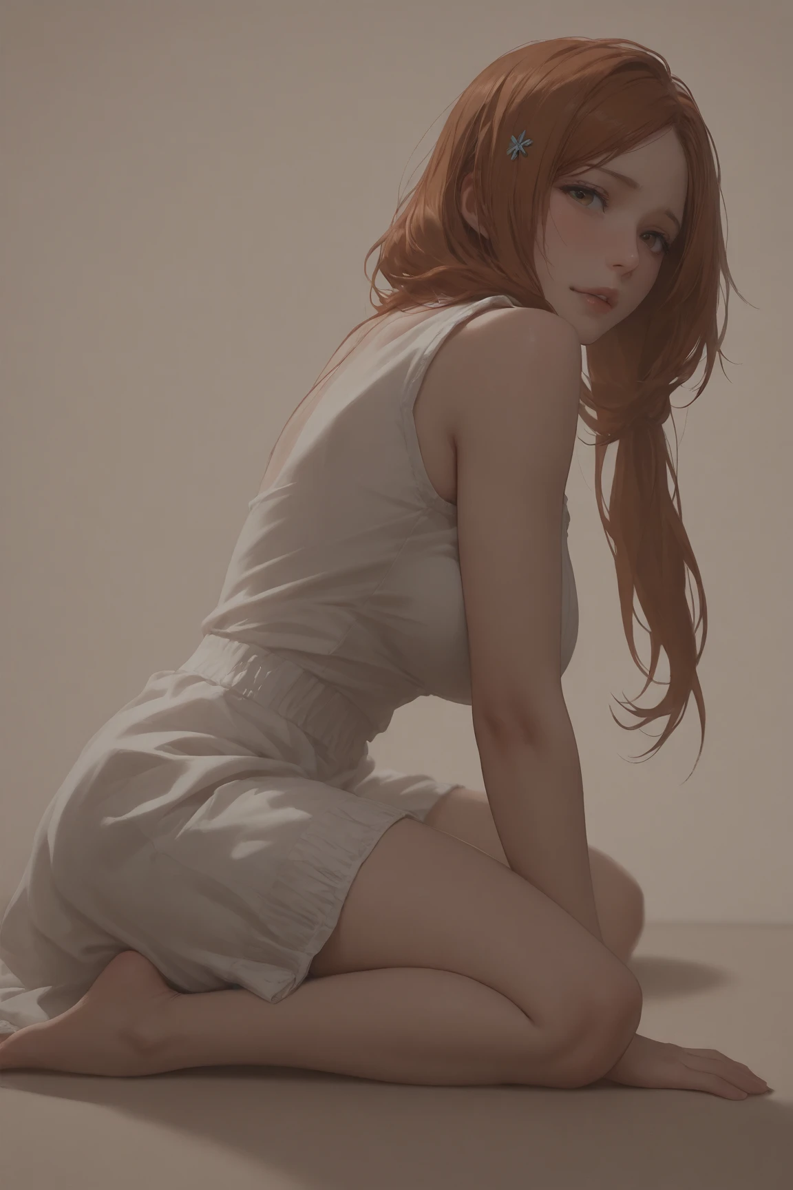 (whole body:1.5),octane rendering, 8K, best quality, masterpiece, backlit scene, single light,illustration, extremely delicate and beautiful, detailed,extremely detailed,CG,Unite,wallpaper,Astonishing, fine details, realistic art: 1.2 ,masterpiece, best quality, official art, extremely detailed CG Unite 8K wallpaper,1 girl face down, 16 years old, wearing pink underwear and stockings, full body image, skinny body, shocked facial expression,, wide open eyes, green eyes, light red hair, widows peak, pretty symetrical face, shiny wet skin, white skin, freckles, pale complexion, thin waist, narrow hips, long legs, skinny body, small breasts, , Realistic photos, (hiqcgbody) ,perfect female figure,