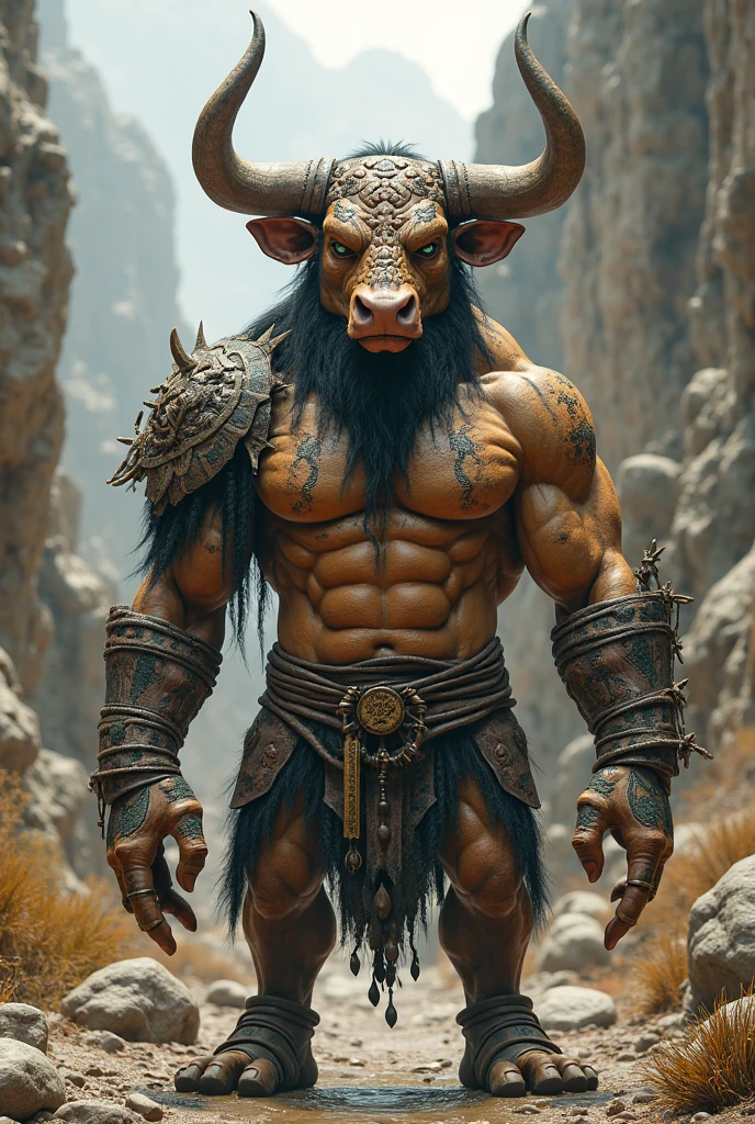 male, bara, massive pecs:1.35, fur legs, fur, fur pants, goatlike legs, goatlike, satyr, horn, long black hair