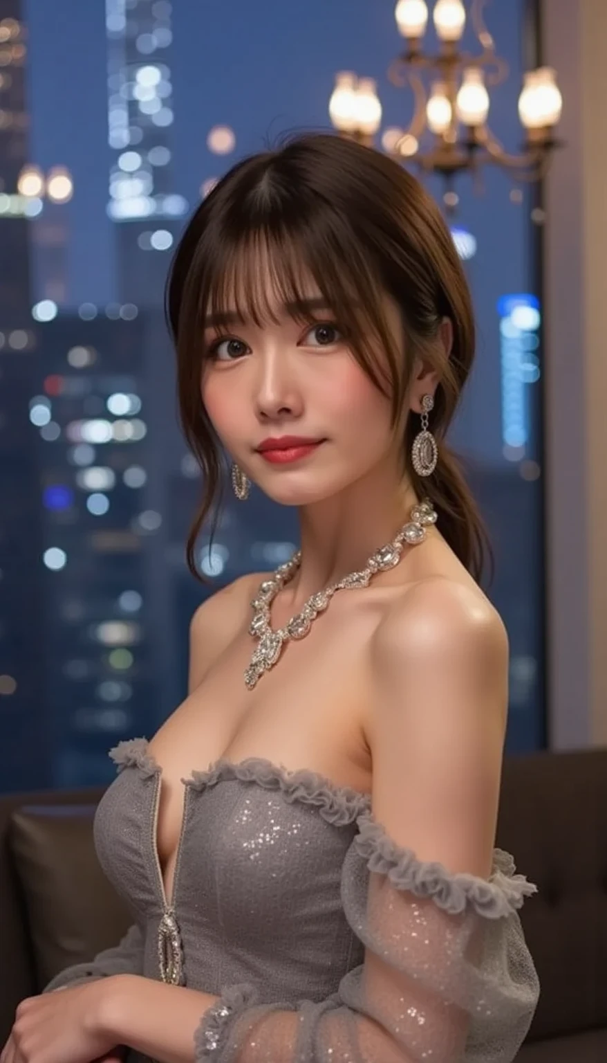 Mix 4, (8k, Live Shooting, Highest quality, masterpiece: 1.2), (Real, Photorealistic: 1.37), 一人のgirl, cute, night, rain, Wetty, Professional Lighting, Photon Mapping, Radio City, Physically Based Rendering, Gradient black hair, Gray Hair, Short Curly Hair, good looking, girl, Highest quality写真, High resolution, 1080P, (Clear Face), (Detailed face description), (Detailed hand description), (masterpiece), (Exquisite CG)、Extreme light and shadow、Disheveled Hair、Masterwork、Rich details、(Fine facial features)、(Highest qualityの写真)、(Masterpiece)、(Detailed eyes)、Look in front of you、Detailed clavicle、((Mid-breasted))、Nipple erection、Sexy、Lady、Clear、Smooth Hair、Clothes are not shiny、Bunny Girl Cosplay、