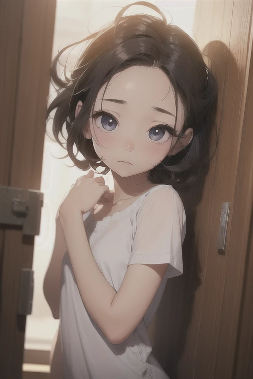 1girl,solo,(best quality:1.1),(masterpiece:1.1),upper body,looking at viewer,dynamic angle,cute,clear facial skin,short twintails,<lora:Nanako Doujima:0.8>,nanako doujima,inside,bedroom,perfect lighting,