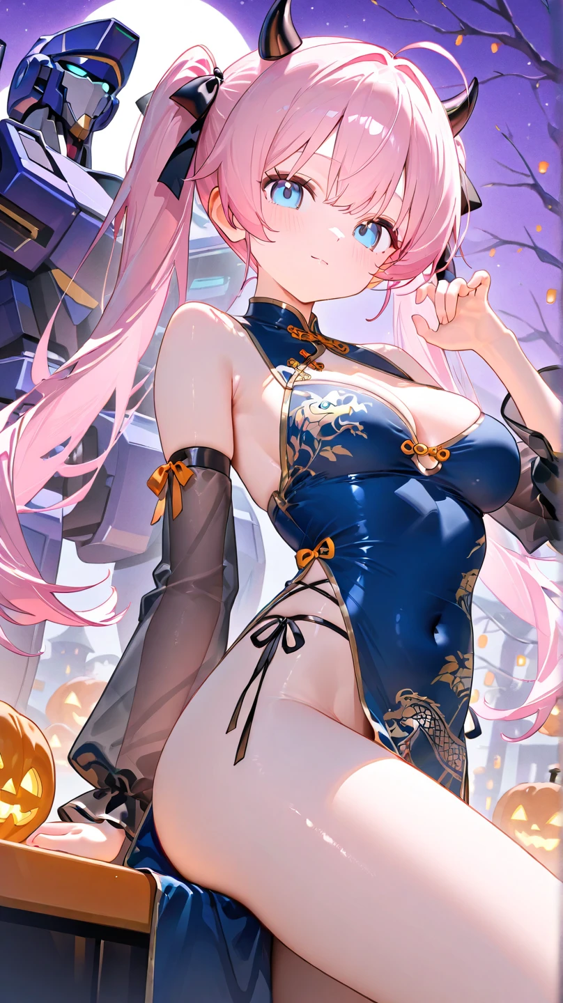 Adult woman, short pink hair, Fox ears, Fox tails, colorful eyes, tight dress, ssmile, Masterpiece, hiquality