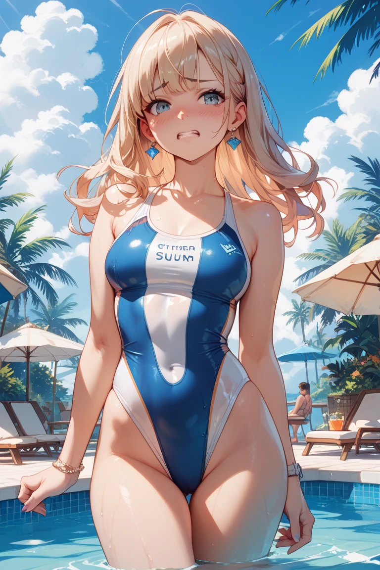 1 beautiful girl 3 years old slim, Small Long  Swimsuit, mar olas playa atardecer de verano, UHD, Obra maestra, Anatomically correct, Detalles altos, Altas Resoluciones, La mejor calidad, Super detail, 8k