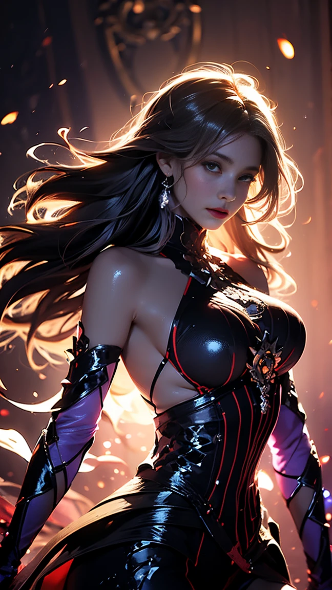 Model: long wavy black hair, full dark lips,Curvy Body, big thighs, big breastes, black shiny body, Smoky eyes, BREAK, Setting: Room with black color, Broken glass,multicolored neon crystals, BREAK, bodypaint: Polychromatic geometric patterns, Torso cover, Arms and legs, BREAK, Accessories: Chrome-plated chains with torn body, Silver Choker, black feathered white black wings, Naked, Topless, naked body,BREAK, the pose: on a bed, looking forward, truth, Magic, Magic, wolf ears, Wolf, up close, northern lights, spectrum. apaixonado, Dark Elves. 🧘🏻♀️👁️⛩️soror 🌬️mystica 🩸✨occult dmt🪬dream 👁️goddess of Love🥀🔑🚪moon, .....key, starry, secret, Heart, 100mm wide-angle lens1 beautiful devil woman from hell, around dark: 1.6), photo realism, dinamic lighting, Artstation, Poster, voluminous lighting, Very Detailed Faces, 8k ultra, Awarded, around dark, deep shadow, Discreet key, cowboy lens, hairlong, black hair, bust, luxury palace, Royal style, devil's crown, Eye makeup is very clear and detailed, The most beautiful face, The breasts are very large, round & round, super realistic, Adorable smile, The eyes are very well made up, guweiz, devil style, Tail with bow, tied at the back of the head, Red-black lips, Skull tattoo on the shoulder, She is undressed, Topless, Naked, teats, Halo of milky deleuze, the landscape is overcast and thunderous, (portraite of a), Close-up of main character, (Background details 1.8),