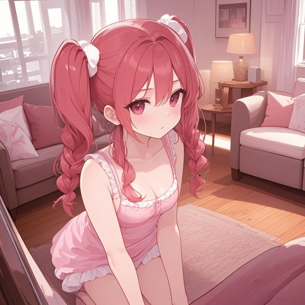 (Scribble on the face:1.8),(Highly detailed CG Unity 8k wallpaper), (Best Quality), (Super Detail), (Best Illustration), (Best Shadow), POV, Realistic lighting and shading, Natural light, Lens flare effect, BREAK, 1 beautiful girl, Solo,(Cute:1.5),(Chibi:0.8), (kawaii:1.5),(Lori:0.5), BREAK, ( (17 years old girl), Very detailed, colourfull, highest details, BREAK, (Huge breasts: 1. 2,), Clear skin, Beautiful skin, Shy skin, 1 beautiful girl, Brown hair, (Cat ears, Ponytail, medium-Long hair: 1. 2), (Light blue eyes, long eyelashes, Double eyelids: 1. 2), Solo, gleaming skin, BREAK, (Turning red:1.2), (She has her hair tied in a bun.:1.0), (Barefoot with colorful nails:1.0), (Pink belly roll,Pajamas for girls:1.2), (pink scrunchie:1.0), (star-shaped earring:1.1), (Lace headband:1.0), (Cute Accessories:1.3), BREAK,(Angle from the back,Washstand,Standing in front of a mirror:1.1), (twogirls:1.1), Standing ,(Face to face:1.2) Through the mirror, (hands on one's face:1.2), Large full-length mirror, (specular reflection),