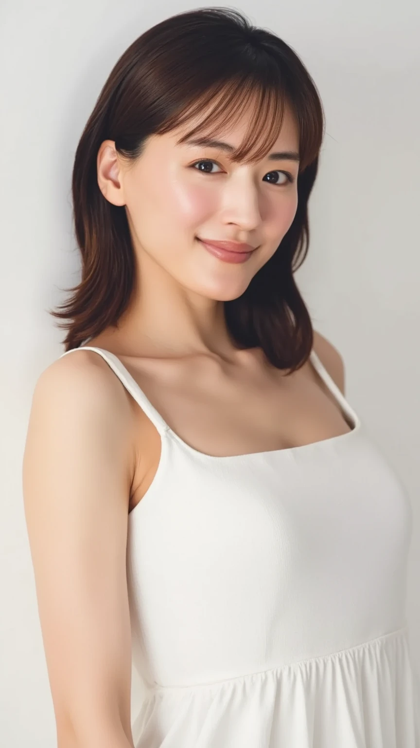 Blonde, Brown Hair, Everything modern:3.66, Cute Japanese Women Photos, smile, 20-year-old, Straight Hair:2.55, (photo Realistic:1.4), (hyper Realistic:1.4), (Realistic:1.3), (Smoother lighting:1.05), (Improving the quality of cinema lighting:0.9), 32K, 1 person,20-year-oldの, Realistic lighting, Backlight, The light shines on your face, Ray Tracing, (Bright light:1.2), (Improvement of quality:1.4), (Highest quality Realistic textured skin:1.4), fine grain, Detailed face,(smile:1.0), (Emphasis on face close-up:1.3), (Enhances the beauty of skin texture:1.1),((Extremely precise and accurate anatomy:1.0)), (Enhances the beauty of skin texture:1.1), Clean and glowing skin, mesh, thin:1.2, (Realistic:1.3), Realisticなライティング, (Smoother lighting:1.05), 32K, One Japanese woman, fine grain, Detailed face, (Film Grain:1.1),(Accentuates body lines:1.1), High resolution, Natural look, Kind eyes, Improves hair quality, Delicate light and shadow, Transparent muscles, Graceful pose, Beautiful Eyes, Sharp details, Soft light reflection, Beautiful contours, Delicate skin tone, Fine hair texture,Cute Japanese Women Photos,