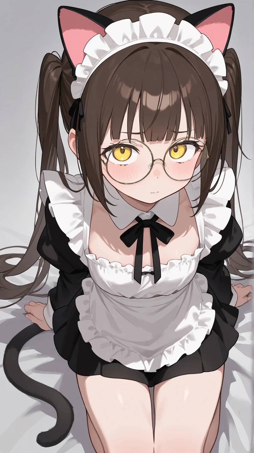 nsfw, woman, (nun), (Bunny ears), open mouth, Showing tongue, Round frame glasses, Small breasts, long hair, black hair, open legs, Rainy, (man, penis), (Sex, woman on top)