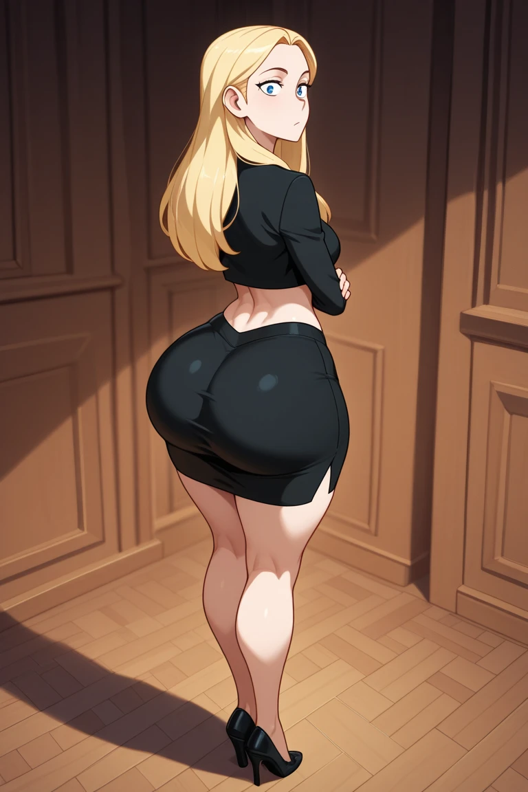 ((best quality)), ((bitch-d'artwork)), (detailed), visage parfait, ((tsunade cosplay)), porn hub, hentai, big ass, huge tits, sexy, huge , fat, xxxl taille, maki, play boy outfit, A woman in her forties wearing high heels and a slave outfit, yeux verts, Cuisses larges, bbw , step mom