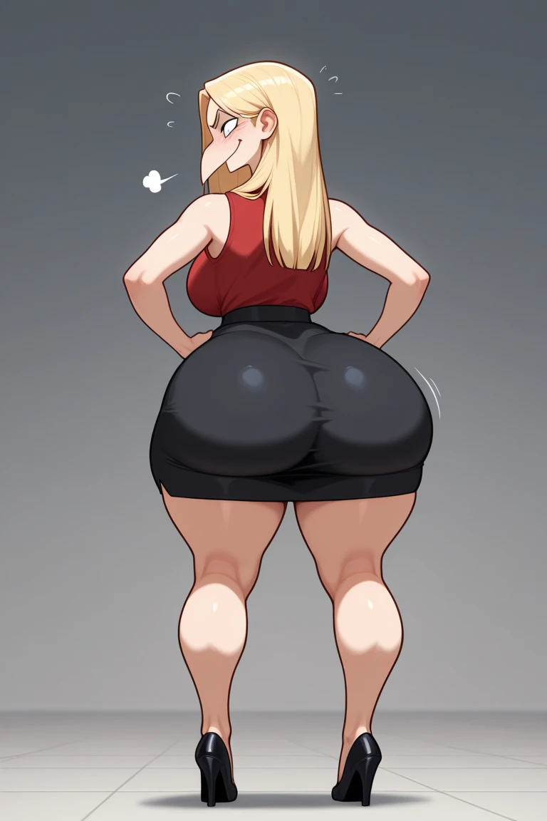highly detailed, anime-style masterpiece, 1 girl, huge breast, huge ass, tall, nude, full body, default pose