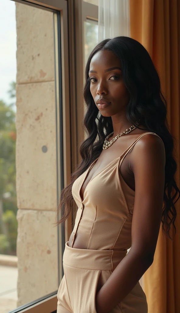 Photo professionnelle du corps entier, (Photo 4k:1.1), (mise au point nette:1.3), High detail, Métis woman, Elegant businesswoman, Revealing loose skirt, ville, African Braided Hair, Coupe afro, Pose of the Instagram model, confiant, petits seins:1.2, anatomie parfaite, Perfect symmetry:1.2, Realstic, realistic face:1.2, visage parfait, contenu, confiant, highly detailed, et dramatique, lighting cinematic, Lighting scene, soft lights