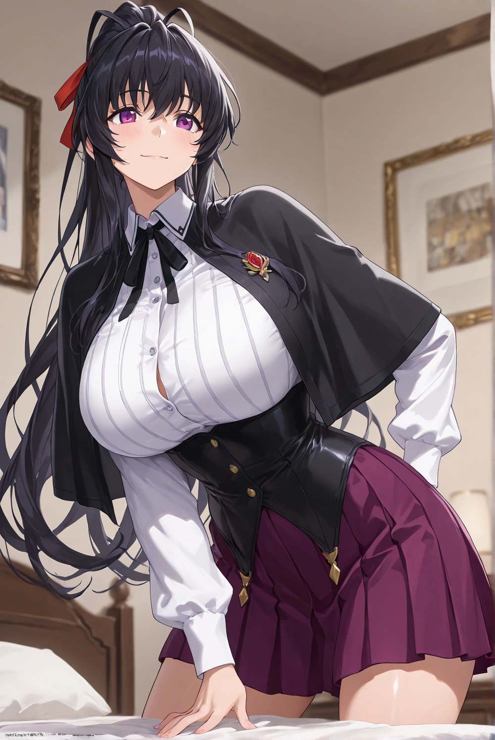 black hair,black eyes,Sex, hooligan, waist, legsupms, buttocks, pectorals, Camera from above, Frame from above, the night, Lights, looks at the viewer, ssmile, grin, criminal, laughting, shirt unbuttoned, handsome body(Perfect Anatomy 1.1), medium chest size, bare breasts, madwoman, white shirt, black pant, Tucked-up trousers, red sneakers, vulgar, Erotica, half naked, beautiful breasts, waist, sexy body, hight resolution, 1girl, 独奏, hairlong, , dangerous,,Confident,superior, naughty, (power \(chainsaw man\),),, Cool anime 8K, Clean and detailed anime art, 4K Manga Wallpapers, Подробный портрет Anime Girl, Anime 4K Style, Anime Art Wallpapers 4K, Anime Art Wallpaper 4K Masterpiece, Gorgeous, Best Quality, unbuttoned shirt, cleavage